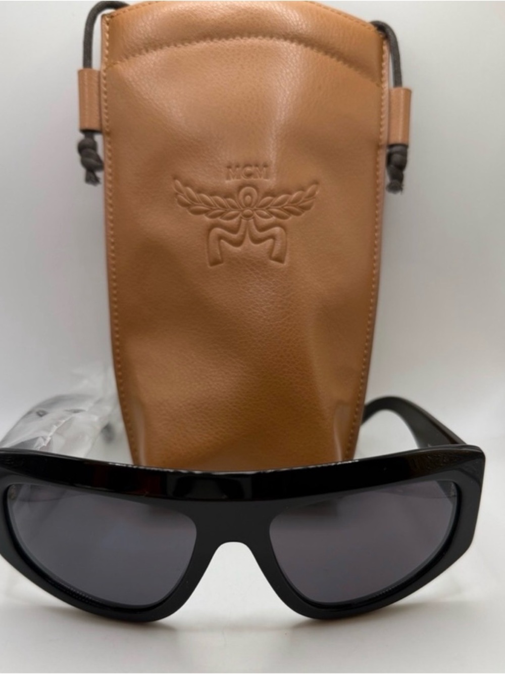 MCM Black Rectangular Sunglasses with case